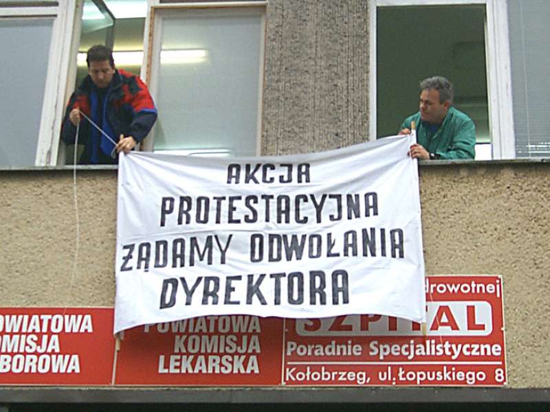 Kołobrzeg 20 lat temu: Protest w szpitalu