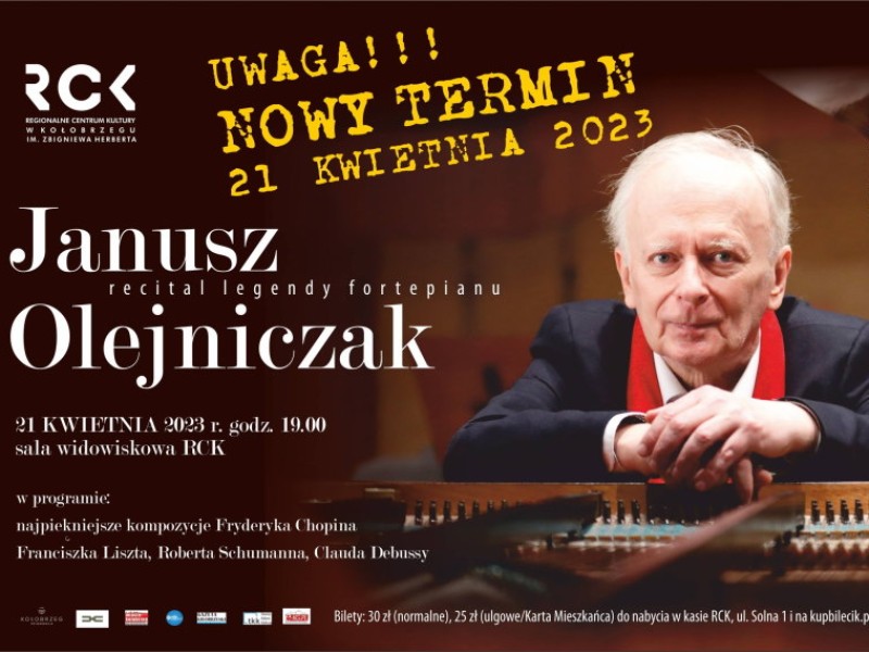 Zapraszamy na koncert Janusza Olejniczaka do Regionalnego Centrum Kultury