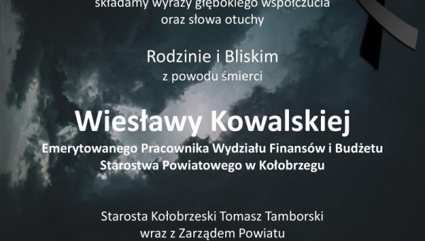 Odeszła Wiesława Kowalska